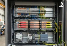 Các loại phụ kiện tủ điện gồm đầu cos, cầu đấu, thanh cài, máng điện và vật tư đấu nối