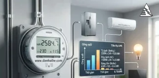 Điện năng tiêu thụ và cách tính số điện kWh của các thiết bị điện gia đình.