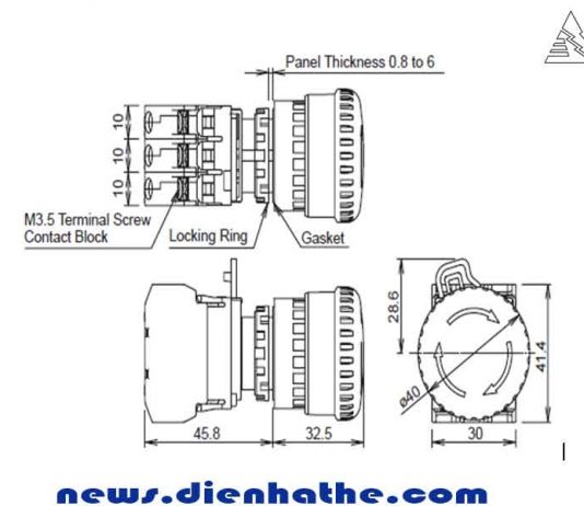ĐÈN BÁO NÚT NHẤN IDEC DÒNG YW SERIES, PHI 22
