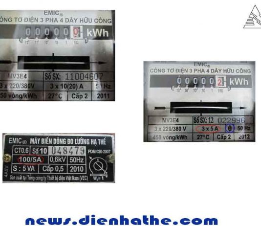 Hướng dẫn cách đọc chỉ số công tơ điện 3 pha