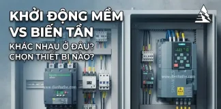 Phân Biệt Khởi Động Mềm Và Biến Tần: Cấu Tạo, Chức Năng, Ứng Dụng So sánh bộ khởi động mềm và biến tần điều khiển động cơ điện 3 pha trong tủ điện công nghiệp