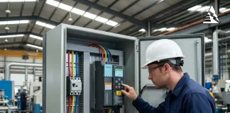 Biến tần điều khiển động cơ trong tủ điện công nghiệp