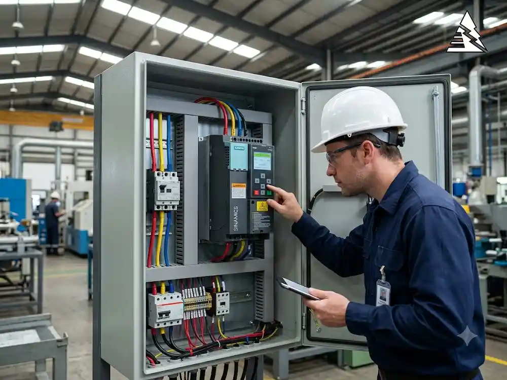 Biến tần điều khiển động cơ trong tủ điện công nghiệp