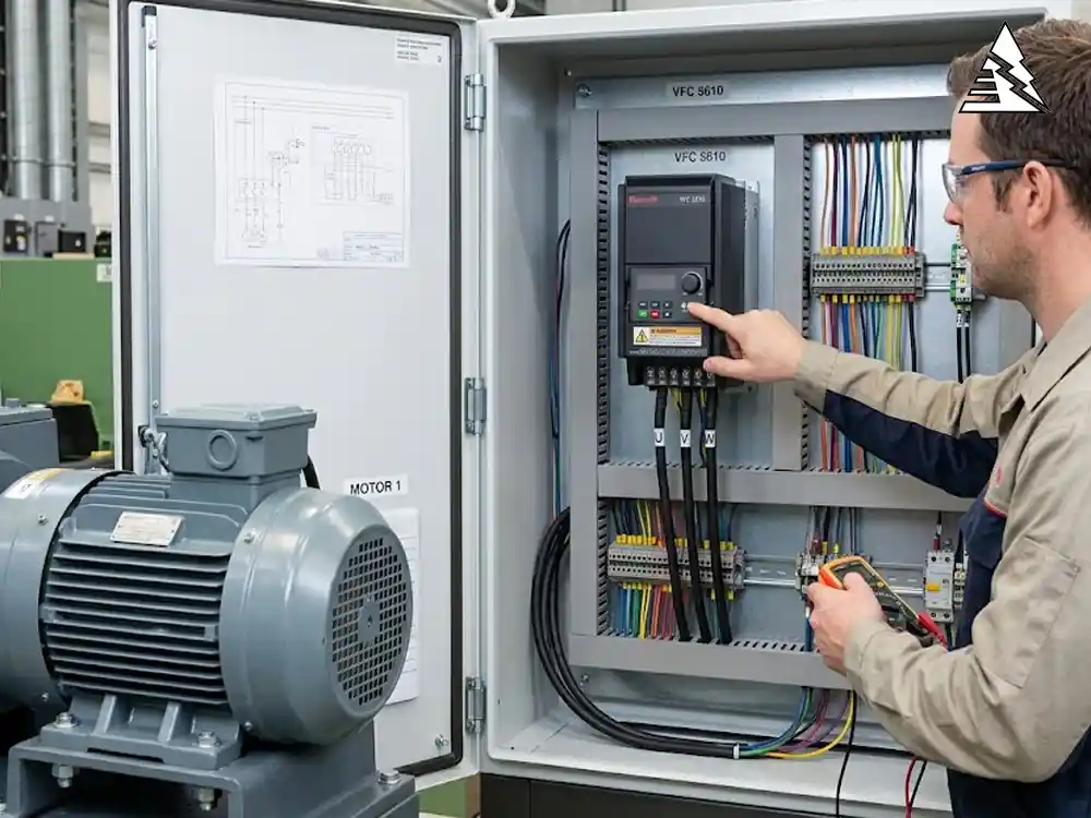 Cài Đặt Cơ Bản Biến Tần Rexroth VFC 3610 / VFC 5610 Cài đặt biến tần Rexroth VFC 3610 VFC 5610 trong tủ điện công nghiệp